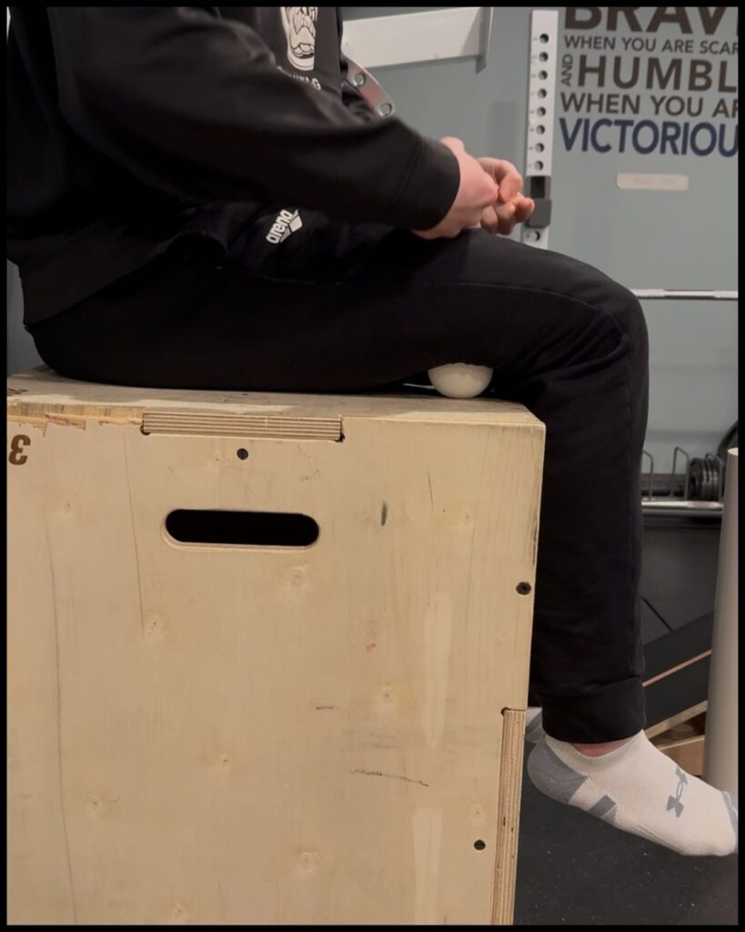 hamstring trigger point on box