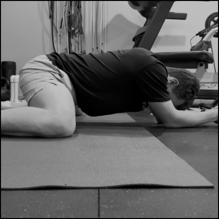 frog stretch side view