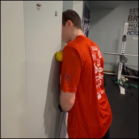 anterior deltoid against a wall